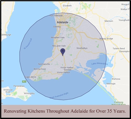 Adelaide’s Compass Kitchens, service map, renovating kitchens throughout Adelaide